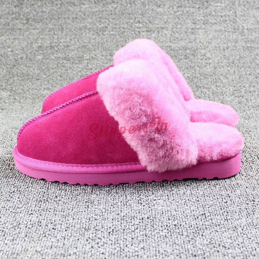 Shearling Scuff Slippers for Adults House Slippers