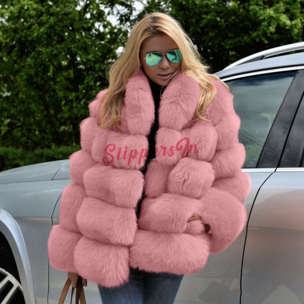Pink M Zara Long coat WOMEN FASHION Coats Fur discount 72% 
