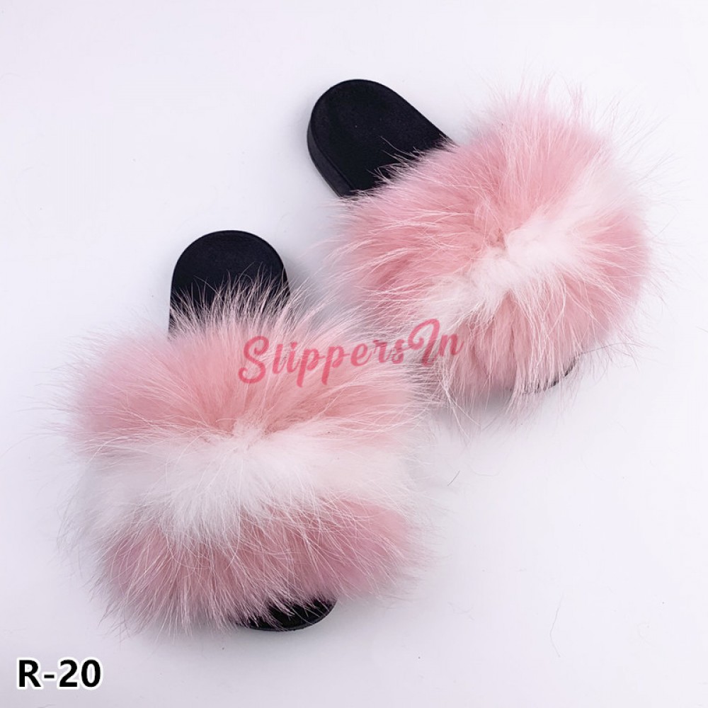 Fuzzy Girl Pink Fur Slides – Glitzy Boss and Gloss