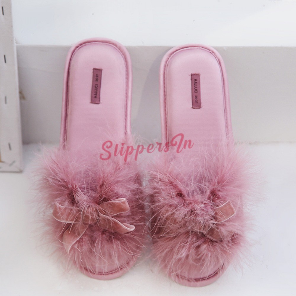 DOIOWN Women's Fuzzy Pink Slippers Memory Foam Cute House Slippers Plush  Fluffy Furry Open Toe Home Shoes Bridal Bridesmaid Gifts for Wedding (Size  11-12) - Yahoo Shopping