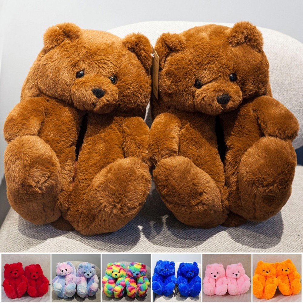 Teddy bear slippers - rightcoop