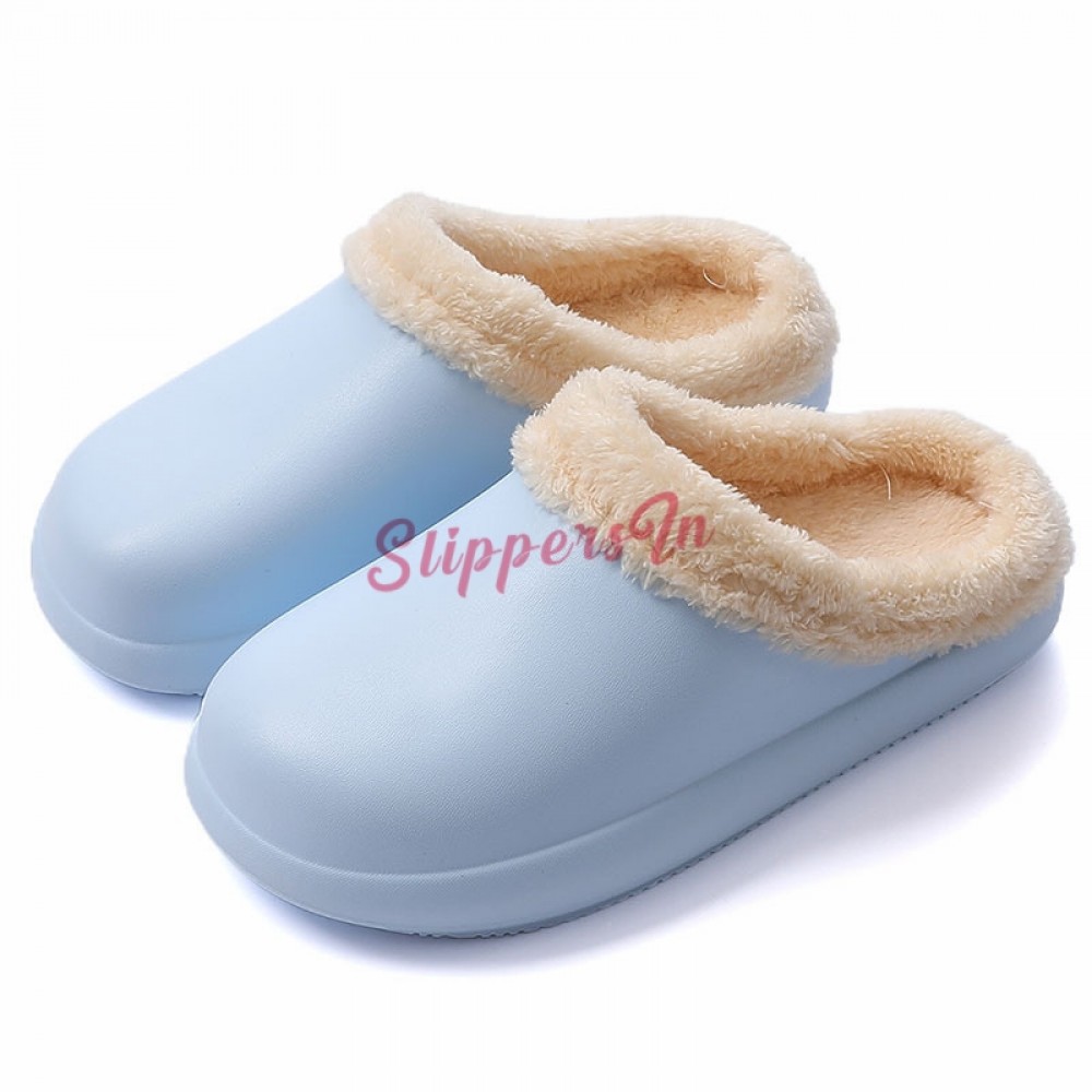 Winter Women Slippers Fluffy Fleece Lined Warm Non Slip Soft Home Indoor Shoes