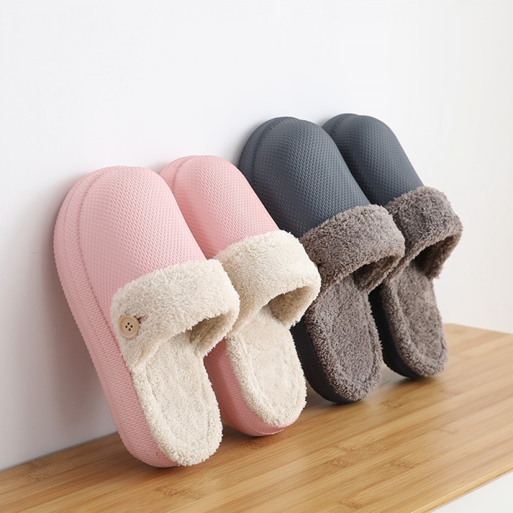 Waterproof House Slippers for Women Warm Fleece Lined Clogs