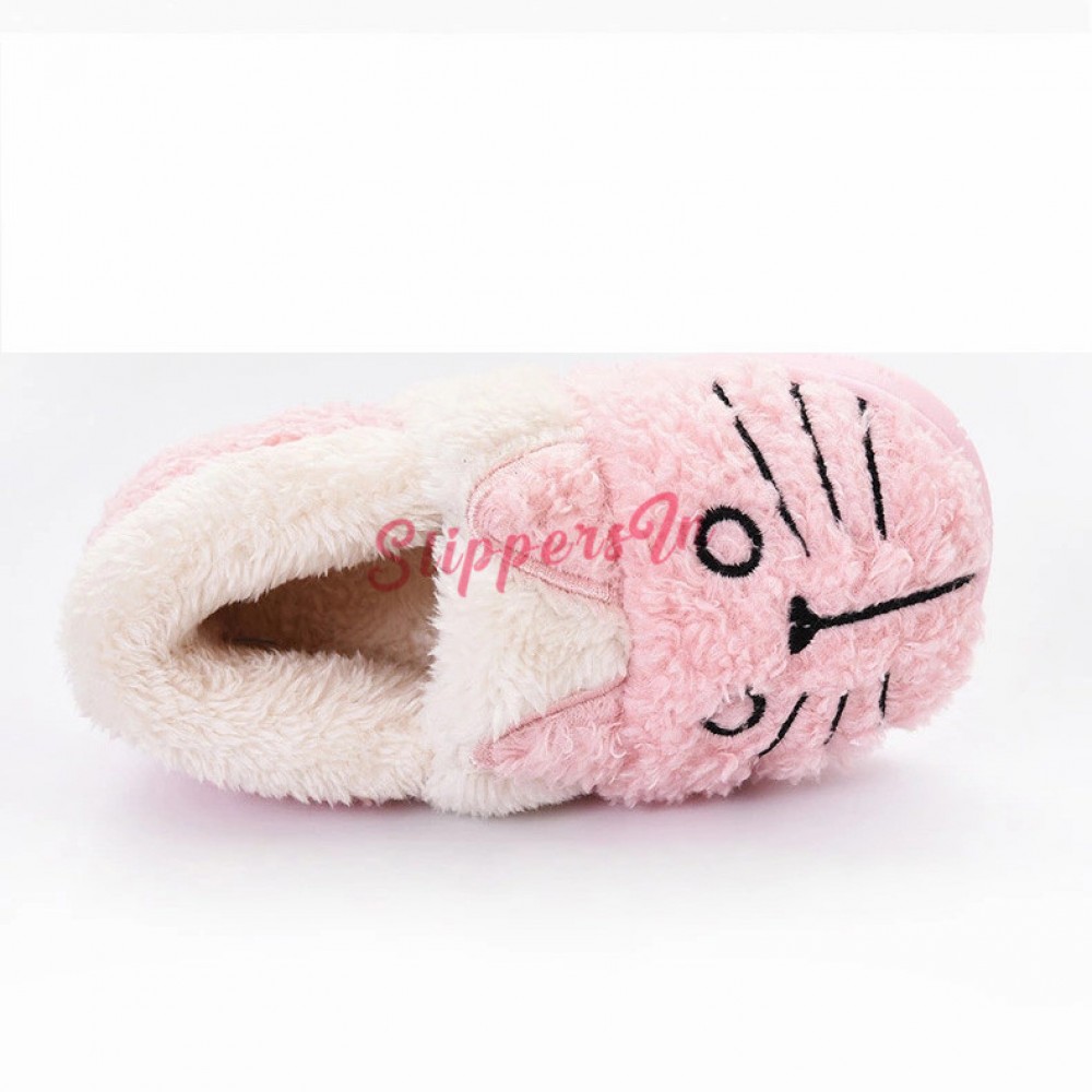 Cute Slippers for Little Girls or Kids Fuzzy Toddler House