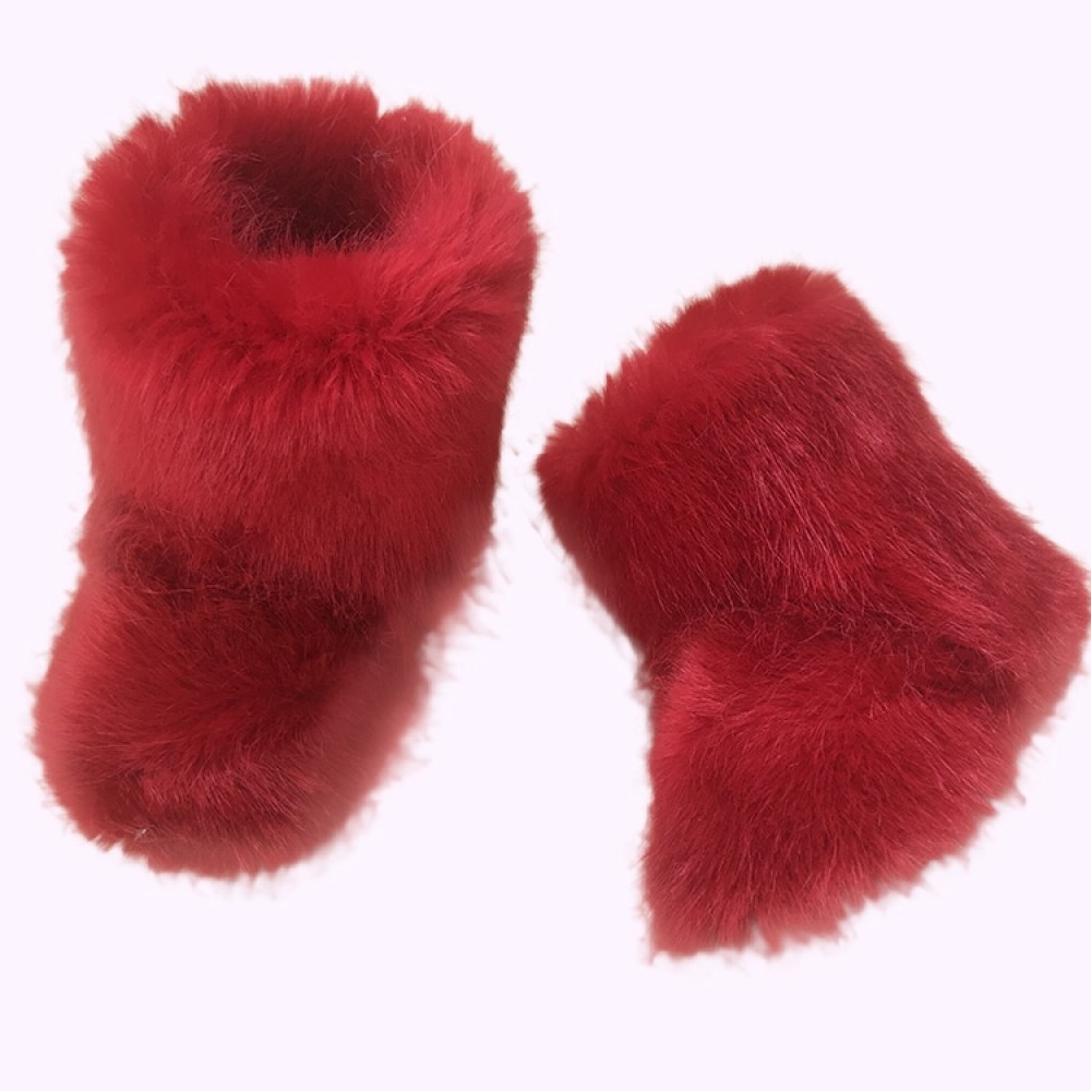 Girl's Furry Winter Boots Chic Short Boots for Toddlers and Kids