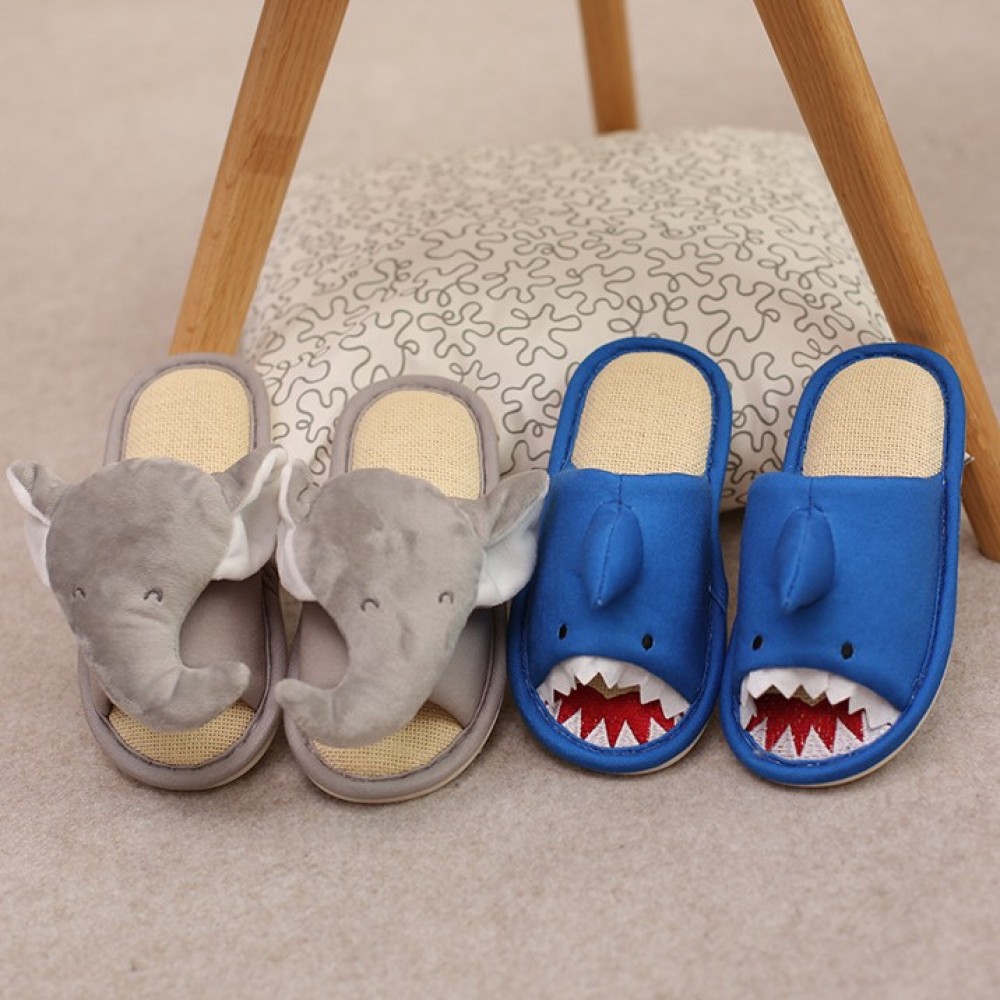 Animal Slippers for Boys and Girls Shark Elephant House Slippers