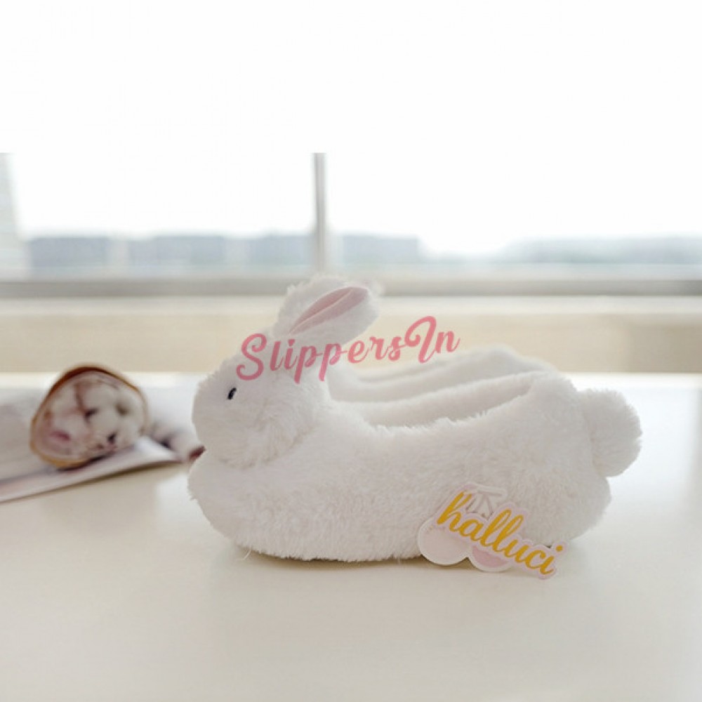 Fuzzy Babba Ladies Slippers ~ BUNNY RABBIT Themed ~ Women's S/M M/L ~ NWT