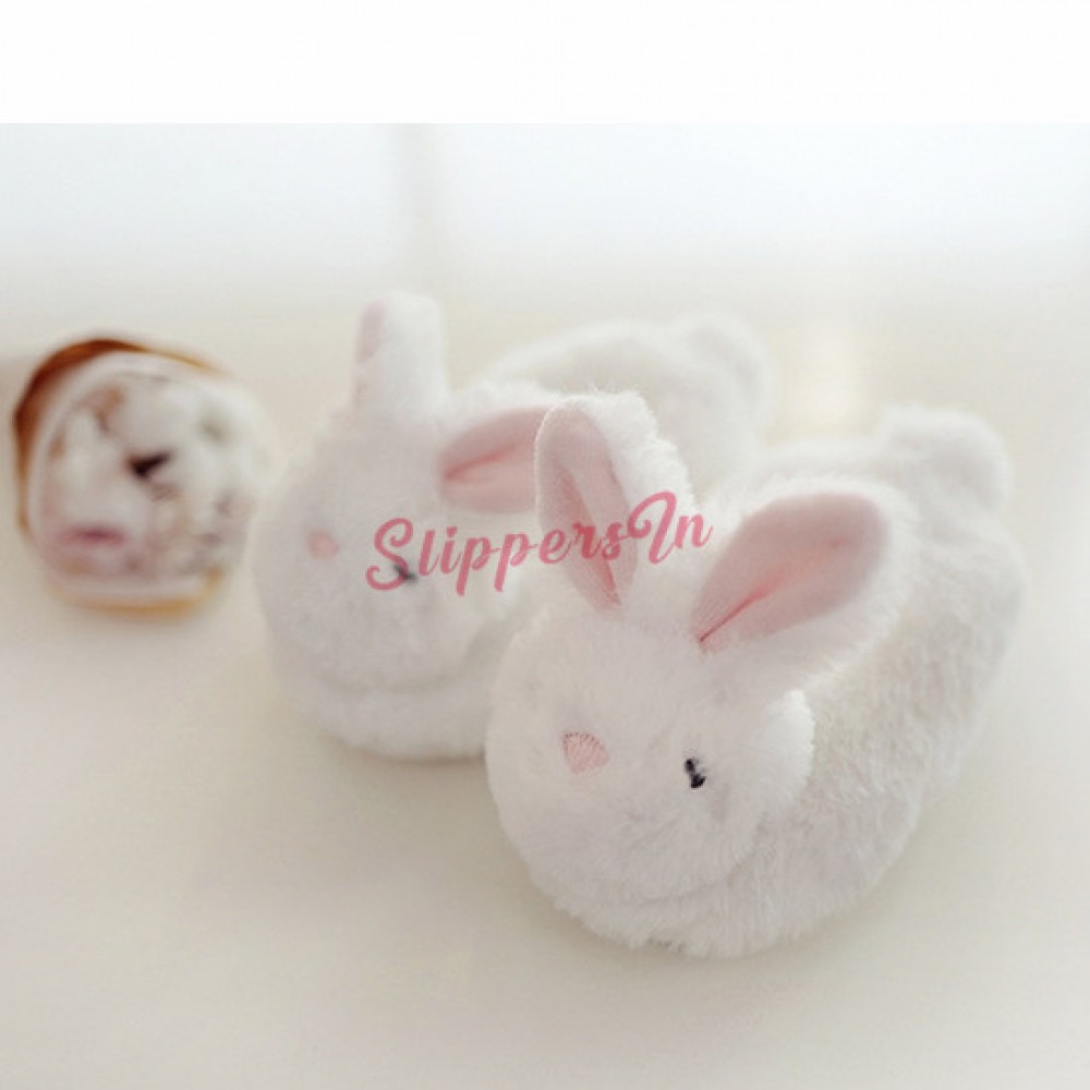 ZHENTAO Toddler Girls Slippers Boys Girls Fluffy Home Slippers Winter Warm Indoor Cute Bunny Shoes 