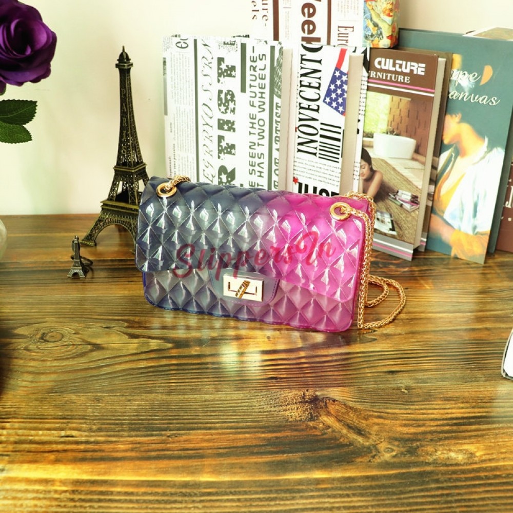 New fashion 5 Colors Pastel Grid Jelly Bag · Dream castle · Online