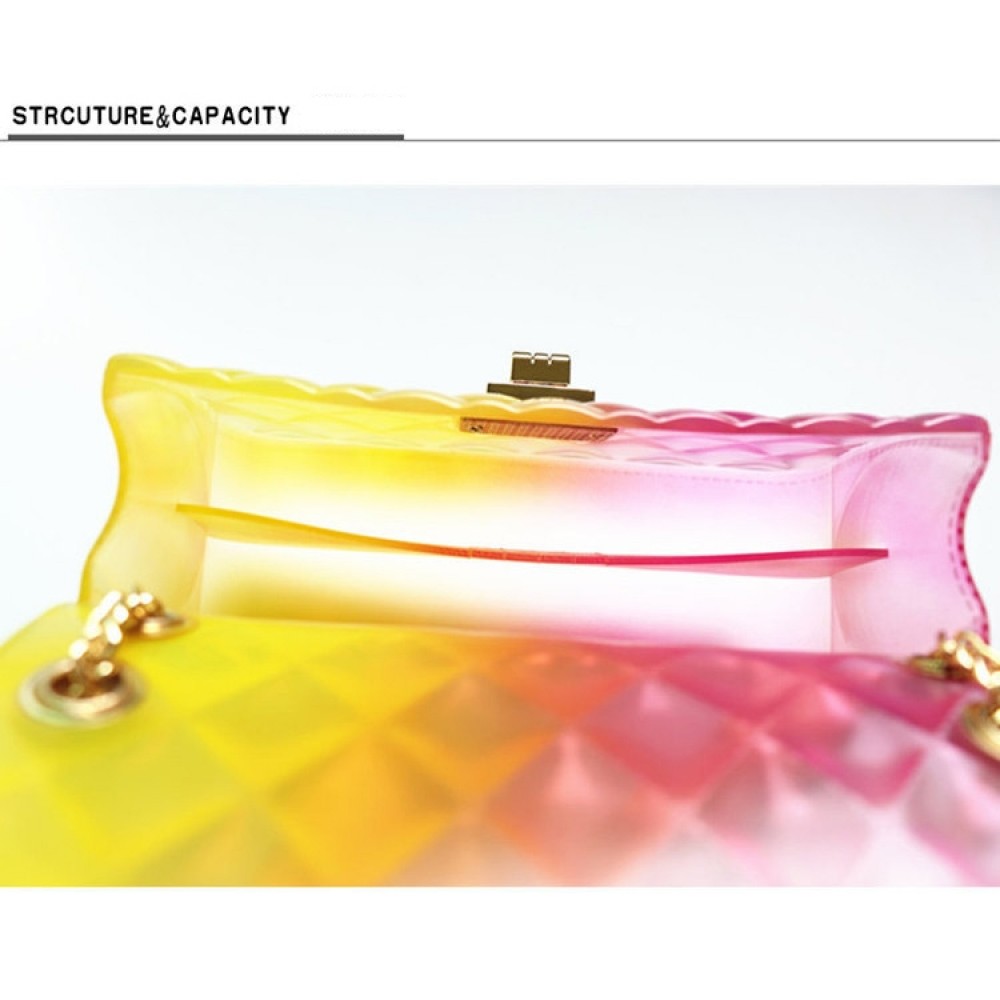 Small Jelly Crossbody Bags, Letter Graphic Clear Square Purse, Trendy Shoulder Bag for Sports & Travel Beach,Solid color,Yellow,$4.99,Temu