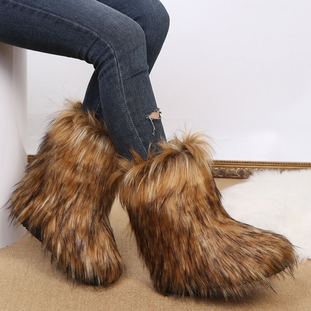 Winter Faux Fur Boots for Women