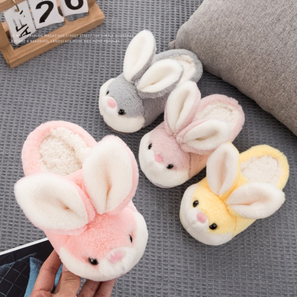 Ladies Novelty Bunny Ear Soft Plush Bootee Lounge Slipper Sizes 3-8 