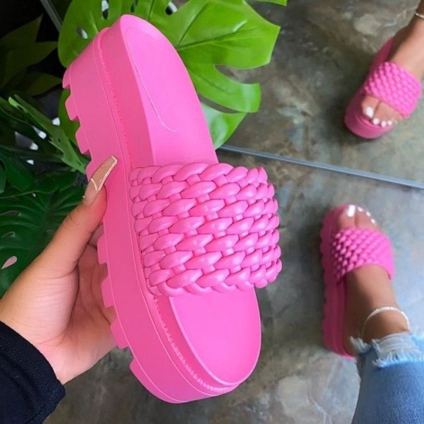 Braided Platform Sandals for Women