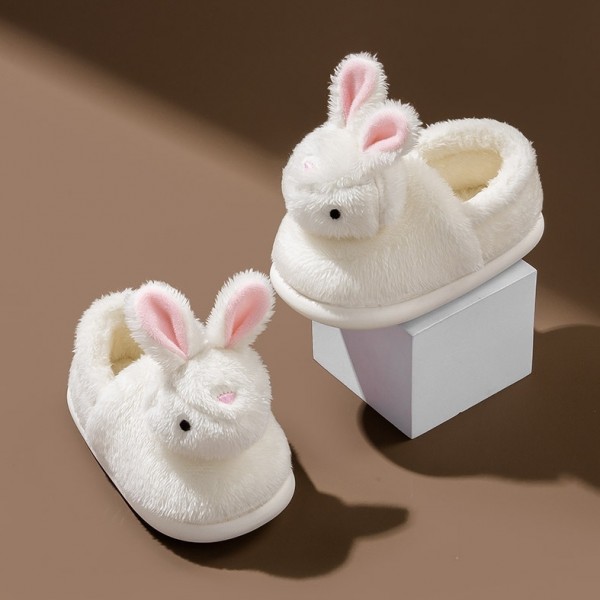 Classic Bunny Slippers Plush House Shoes for Toddlers and Kids