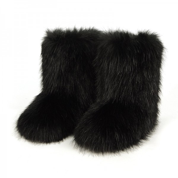 Faux Fur Boots Short Winter Booties for Women