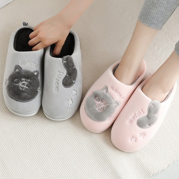 Cat House Slippers for Women Memory Foam Warm Scuffs