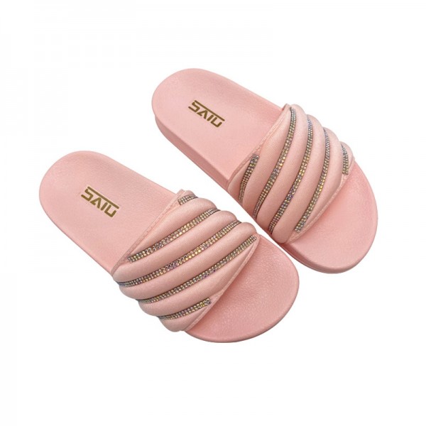 Women's Slide Sandals Glittering Beads Slippers