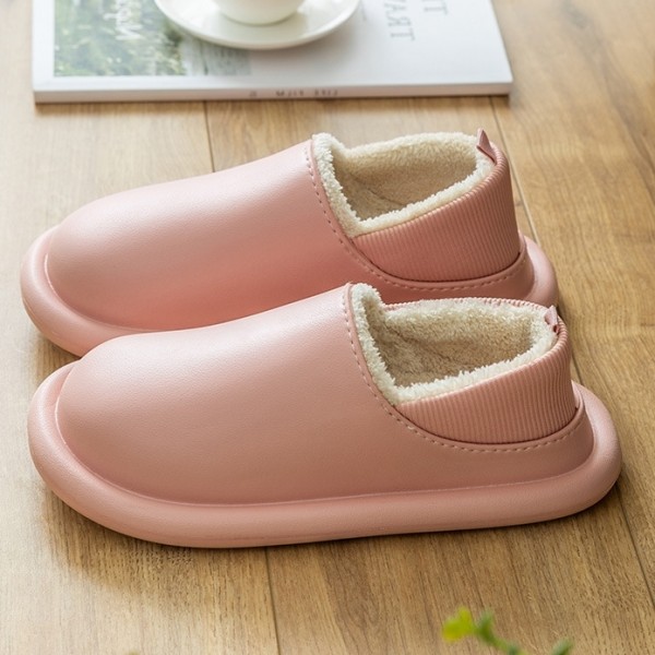 Waterproof House Shoes for Women Fleece Lined Indoor Slippers