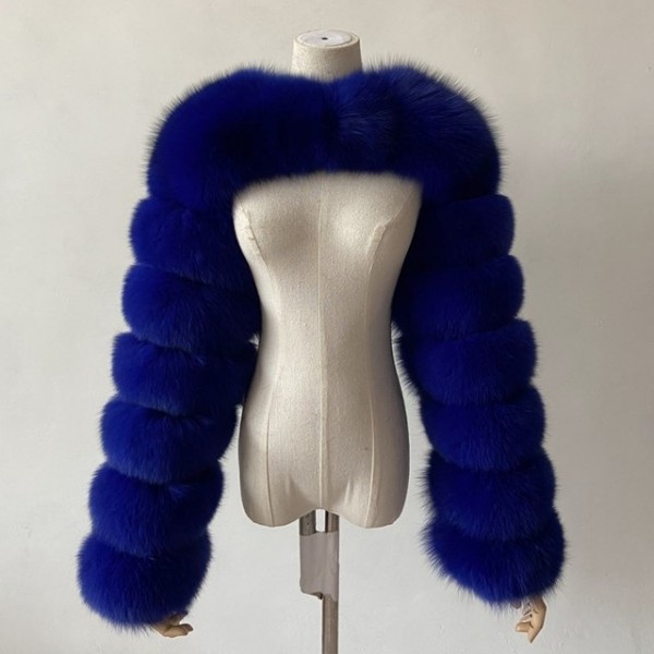 Faux Fur Sleeves Women's Long Furry Scarf