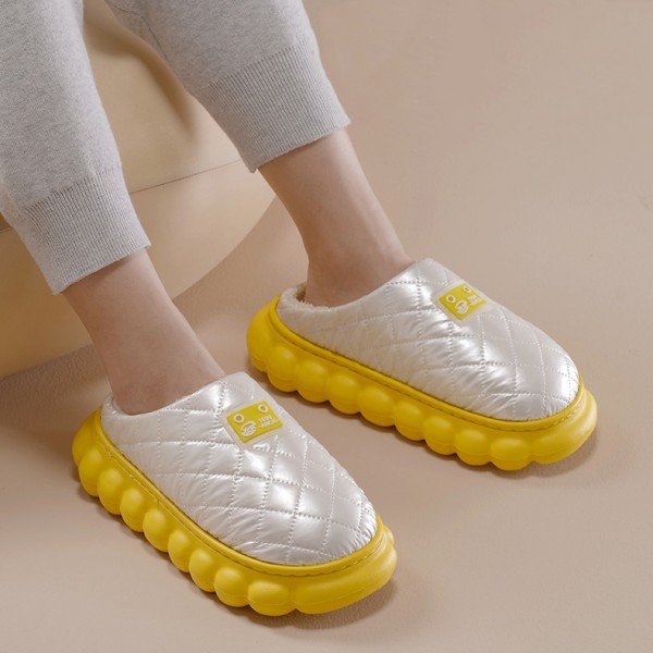 Women's Down Slippers Winter Puff Cushioned House Slippers