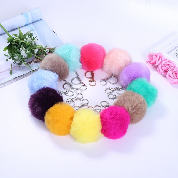 Colorful Fur Pom Pom Key-Chain