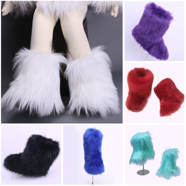 Girl's Furry Winter Boots Chic Short Boots for Toddlers and Kids