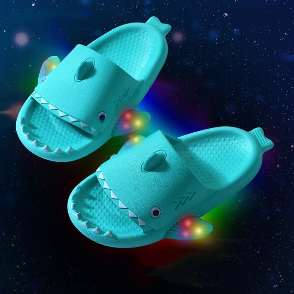 LED Light Up Shark Slides for Kids Summer Slippers