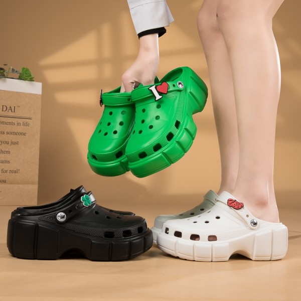 Platform Clogs with Charms EVA Slide Sandals for Women