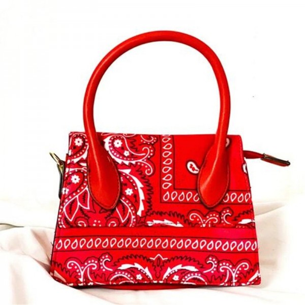 Floral Print Bandana Handbag for Women in 3 Colors