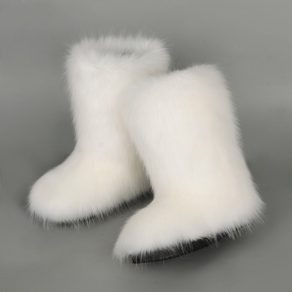 Winter Fluffy Boots Warm Fur Shoes for Women