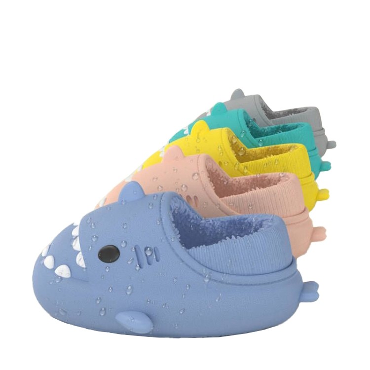 UK 4 20 Size EU 37 Grey Aroma Home Shoes Unisex Kids Shark Open Back Slippers 