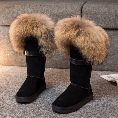 fluffy long boots