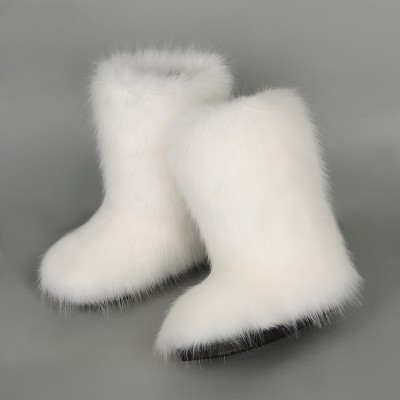 Women's Faux Fur Boots Fuzzy Warm Short Winter Boots