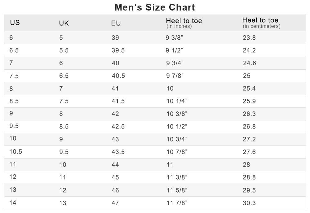 men's size